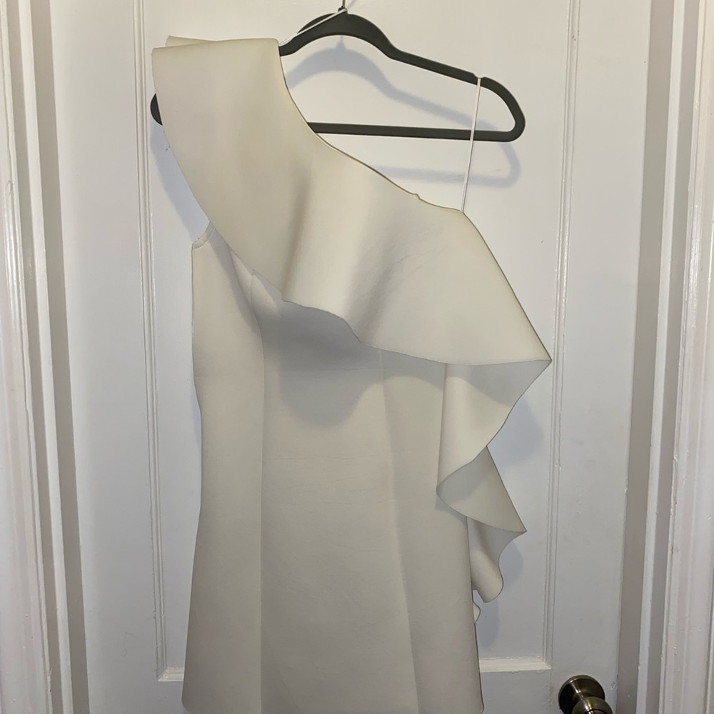 ASOS one shoulder ruffle dress